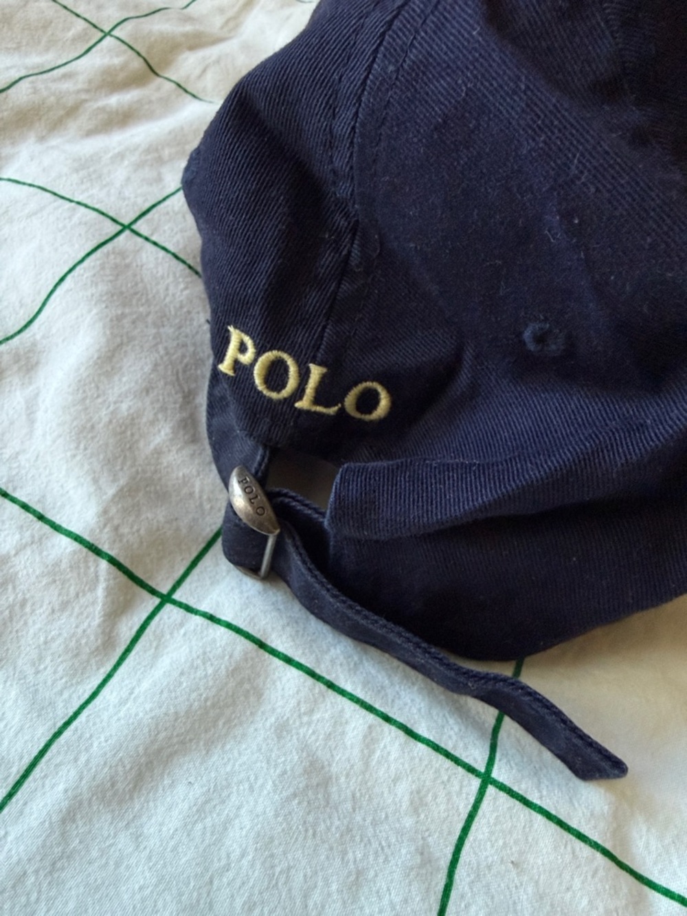 Ralph Lauren Navy Cap with Yellow Polo Pony Embroidery - Picture 5 of 5